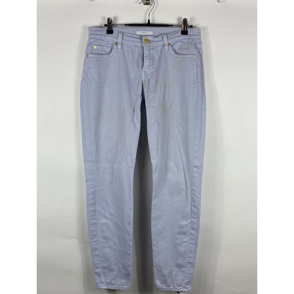 Seven for All Mankind Ankle Zip Slim Tapered Denim Jeans 29x28 Women's F115